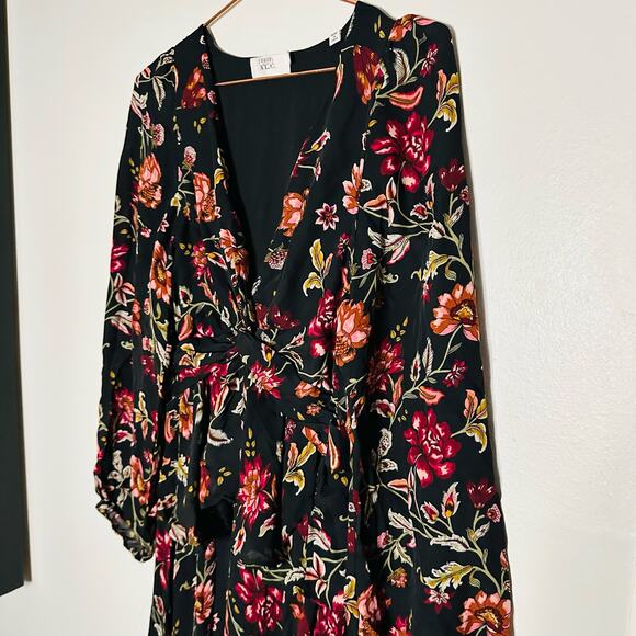 A.L.C. Annette Floral Silk Mini Long Sleeve Dress size 6 - Picture 4 of 16